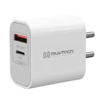 MuvTech Dual Port TypeC 20W PD + USB QC 3.0 Adapter Poorvika